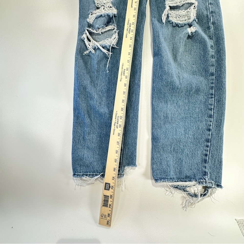 Levi’s 94 Baggy Distressed Jeans High Rise Raw Hem W26 - Picture 8 of 11